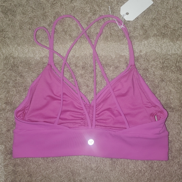 Lululemon Nulu Strappy V Neck Yoga Bra Light Support A And B , Size 10, Pow Pink - Picture 10 of 12
